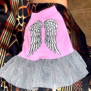 Very small angel wing dress with sparkles